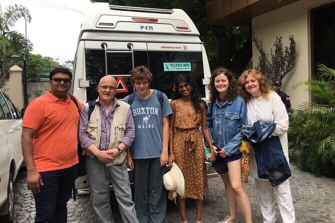 Private Car and Drive for Golden Triangle (4N/5D) - Day 2 to Agra: Fort walls plus a Taj-area perspective