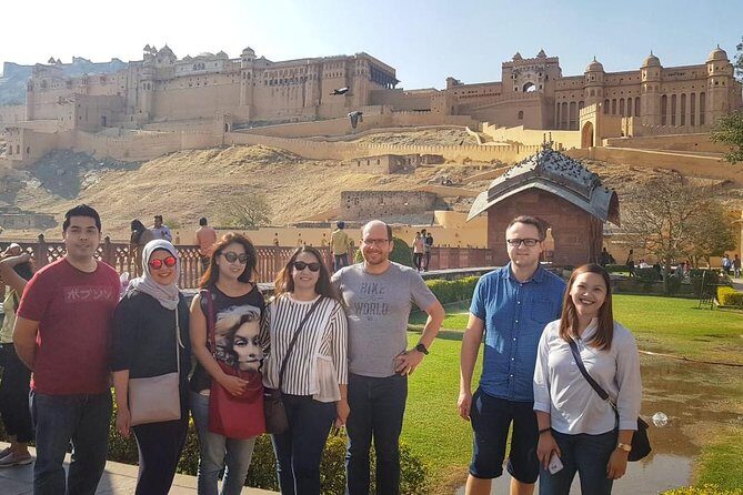 Private Guided Sightseeing Tour of Jaipur Highlights - Jantar Mantar: the big stone sundial and a UNESCO stop