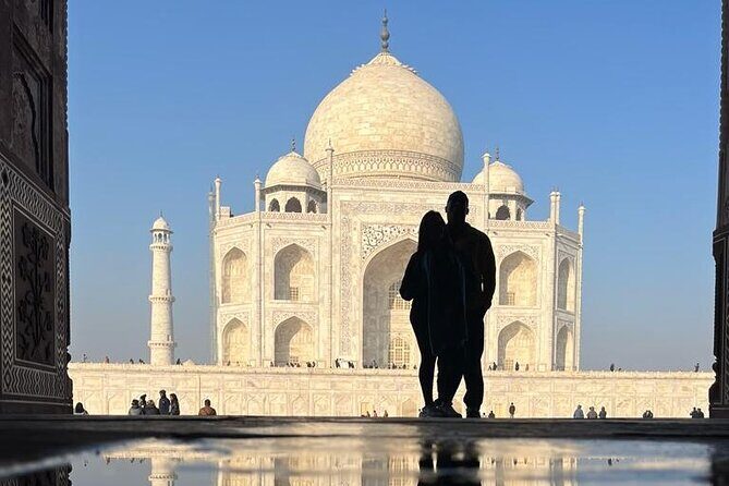 Private Skip The Line Taj Mahal Sunrise Tour - Ticket & Guide - Taj Mahal entry experience: shoe covers and guided context