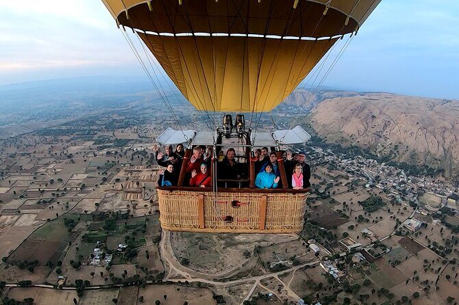 SkyWaltz Hot Air Balloon Safari - In the Air: Low Village Views, Then the Big Sunrise Perspective
